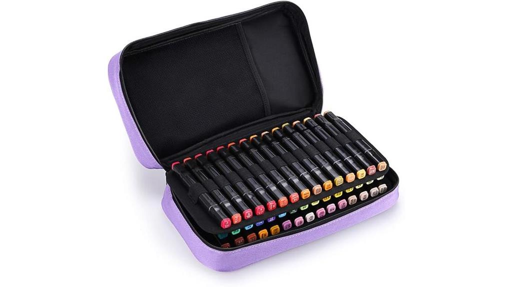 purple marker and lipstick case