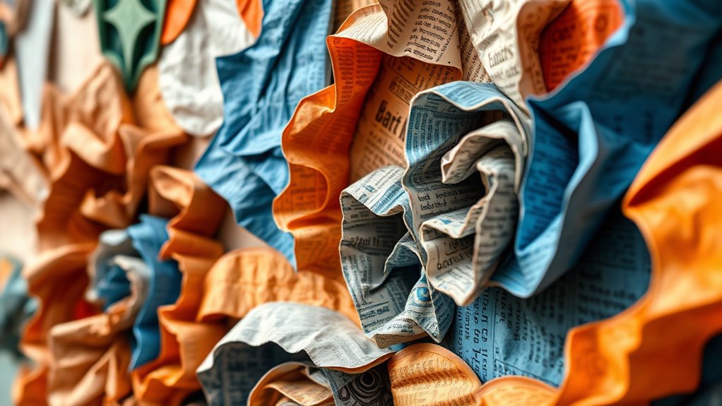 recycle newspaper into art