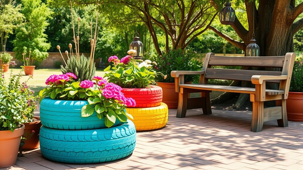 recycle tires into planters