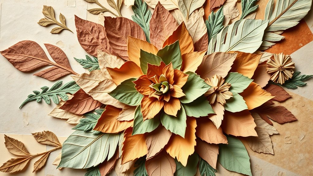 recycled paper collage art