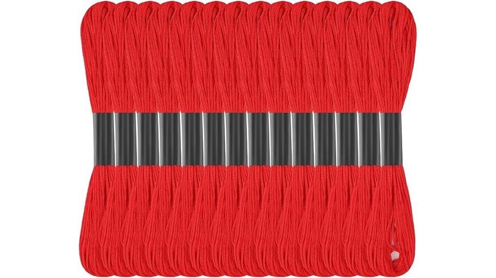 red cotton floss 120 yards