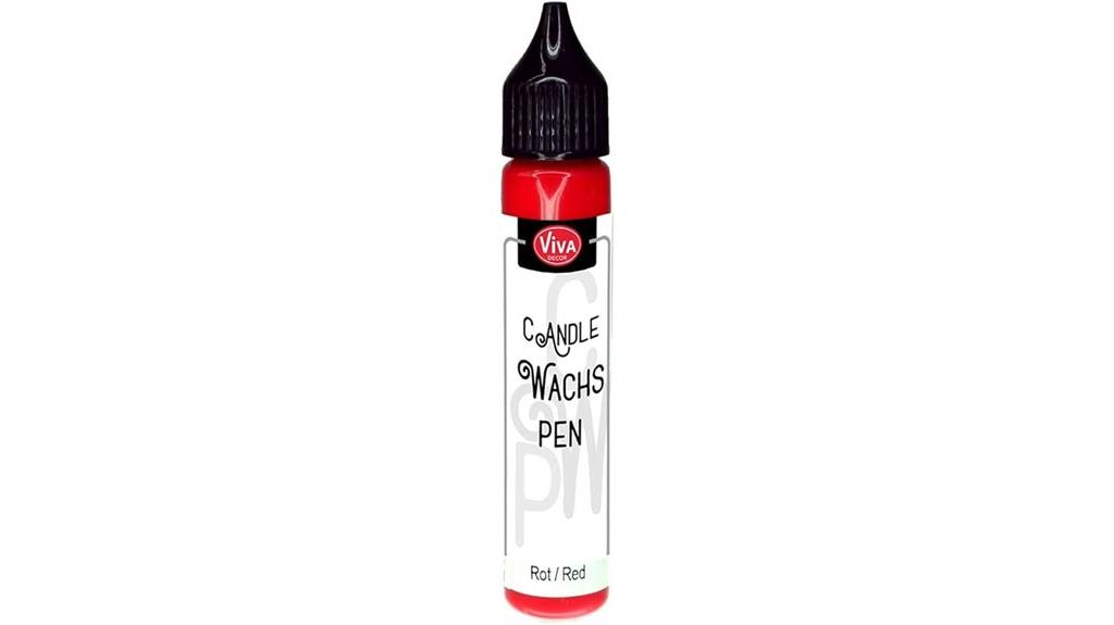 red wax candle paint