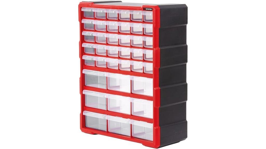 removable bins hardware organizer