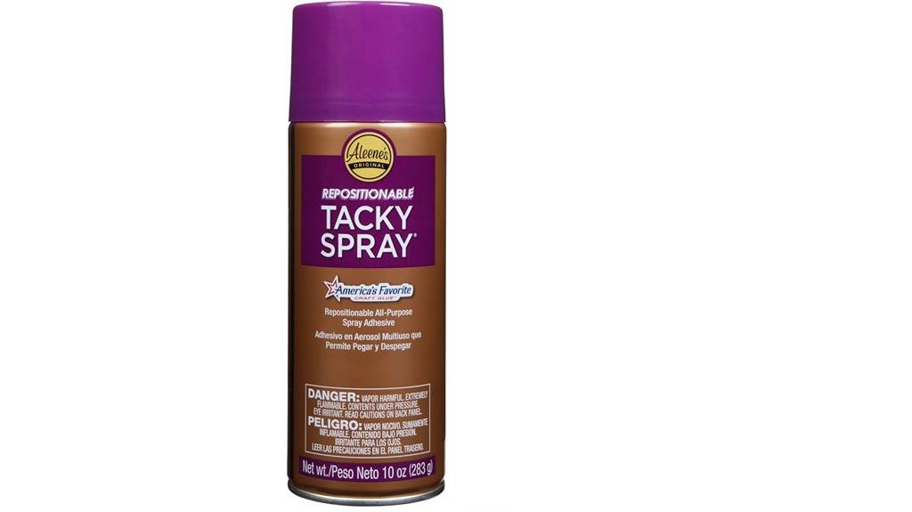 repositionable tack spray