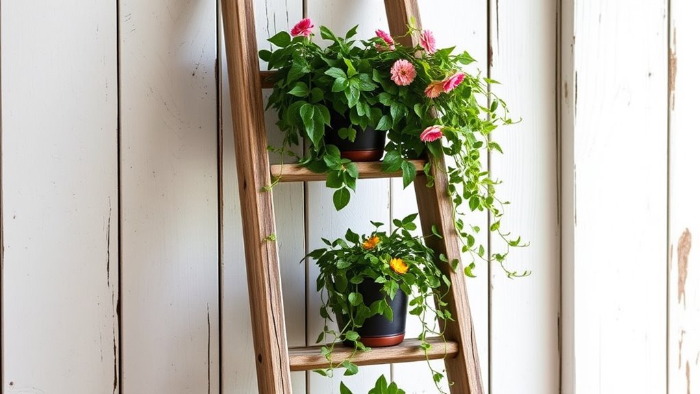 repurpose old ladder creatively