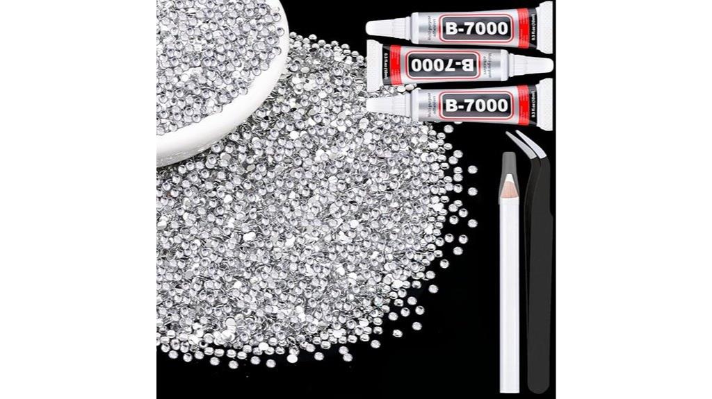 resin rhinestones with glue