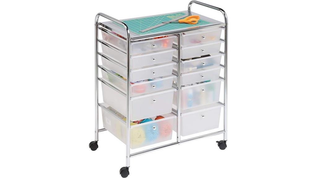 rolling storage cart organizer