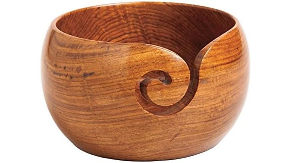 rosewood yarn bowl