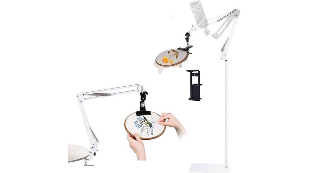 rotatable adjustable embroidery stand
