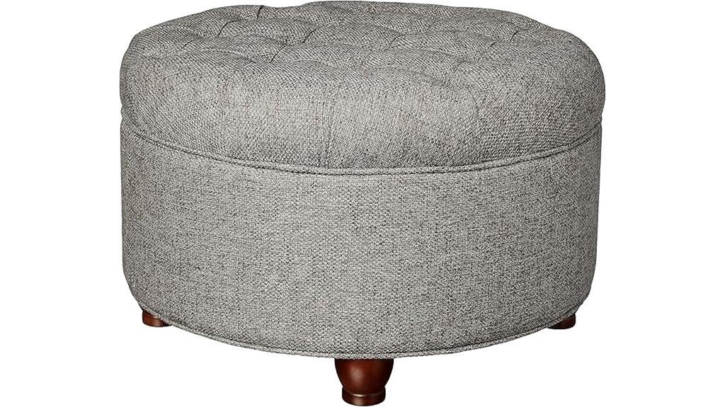 round woven storage ottoman