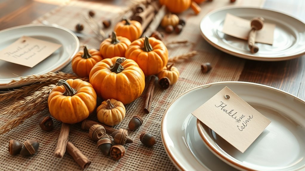 rustic autumn table decor