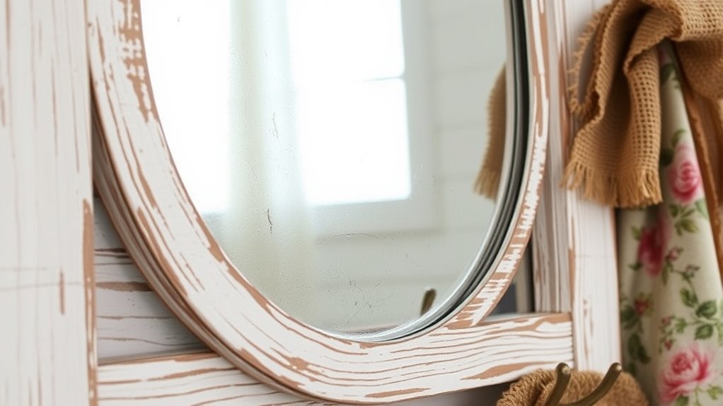 rustic distressed mirror diy