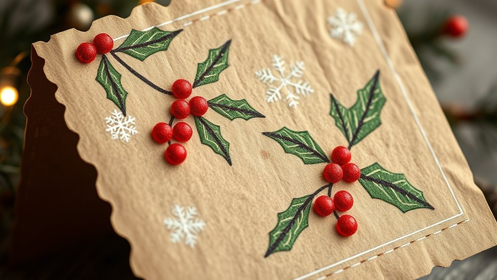 rustic holiday stamping crafts