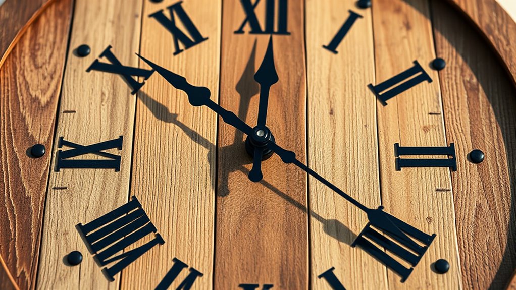 rustic wooden pallet clock