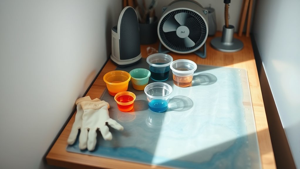 safe small space resin workspace