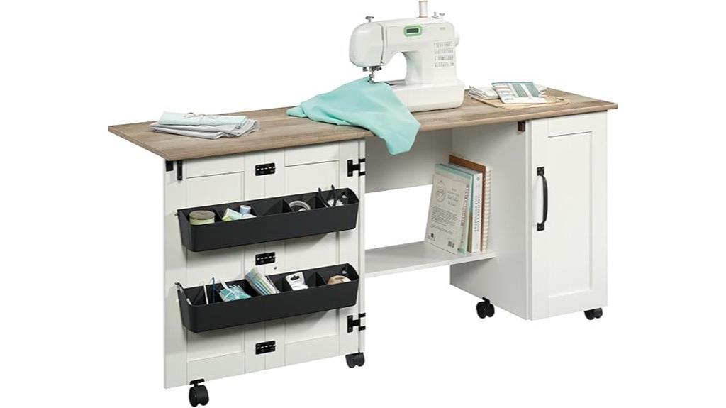 sauder sewing craft cart