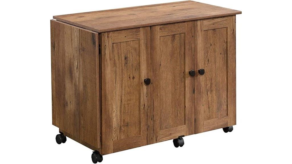 sauder sewing storage cart