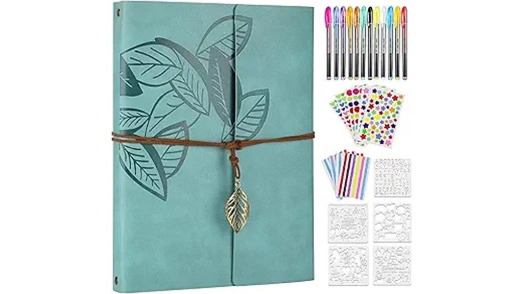 scrapbook kit with leather