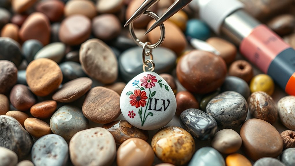 select smooth colorful pebbles