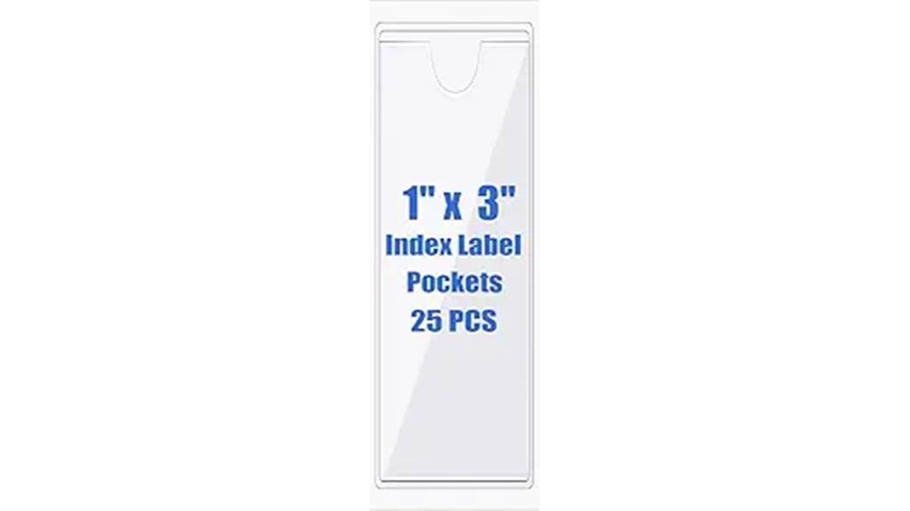 self adhesive index label pockets