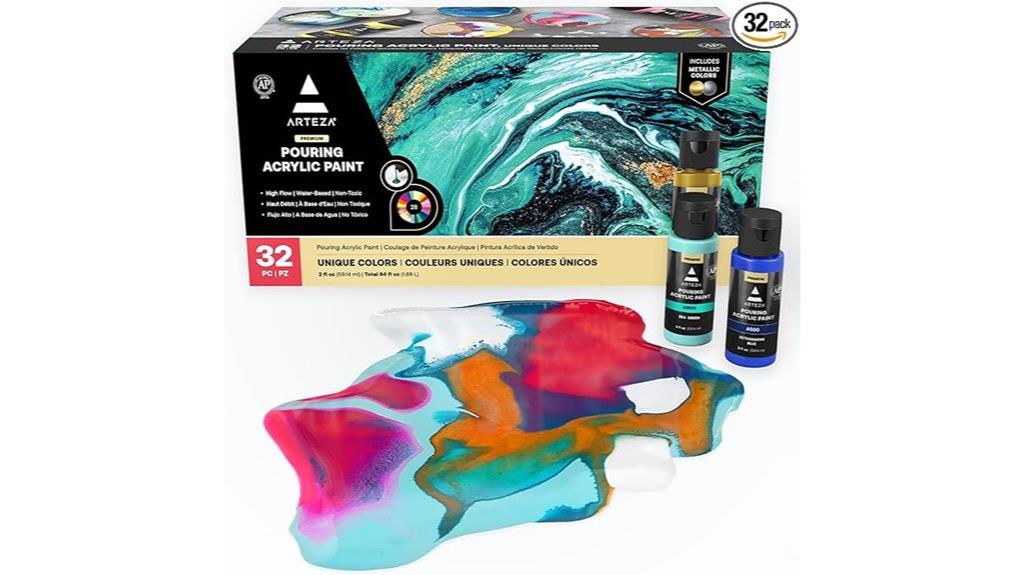 set of 32 acrylic paints