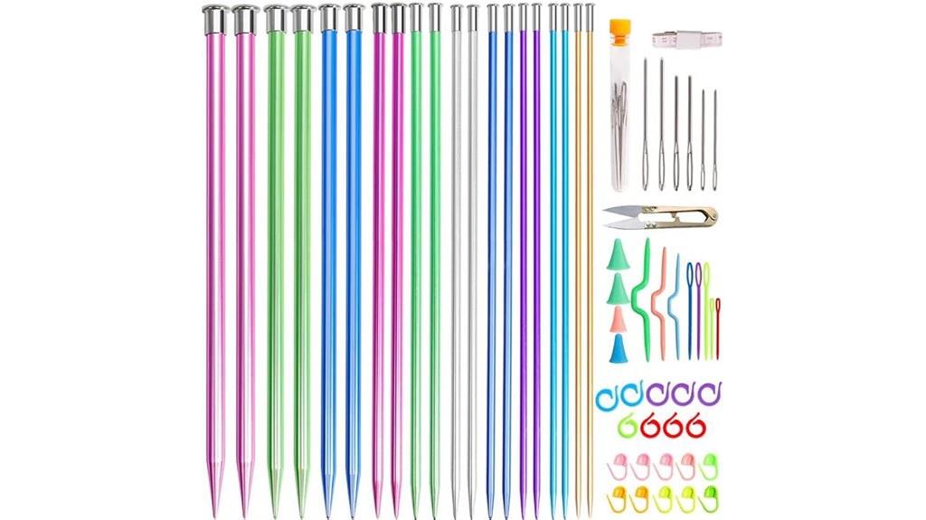 set of 64 knitting needles