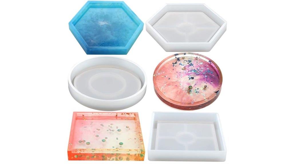 silicone mold coaster set