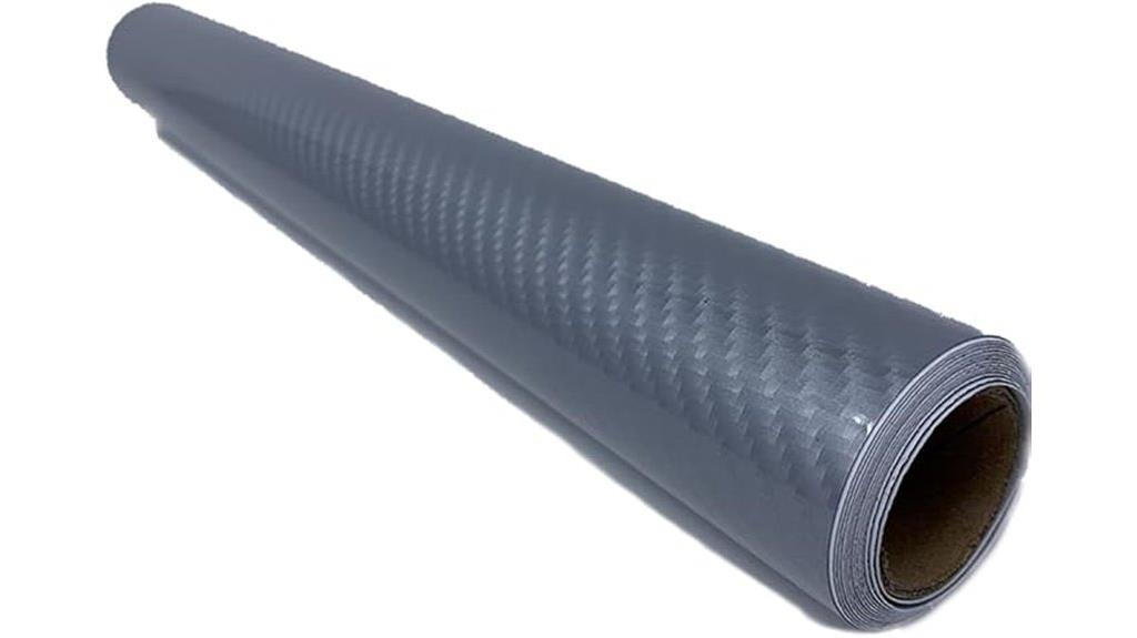 silver carbon fiber wrap