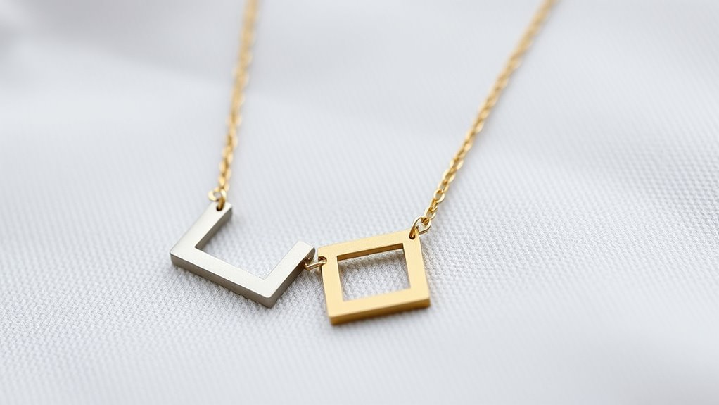 simple geometric symbolic jewelry