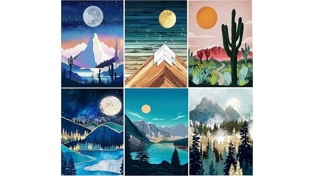six 8x12 paint sets