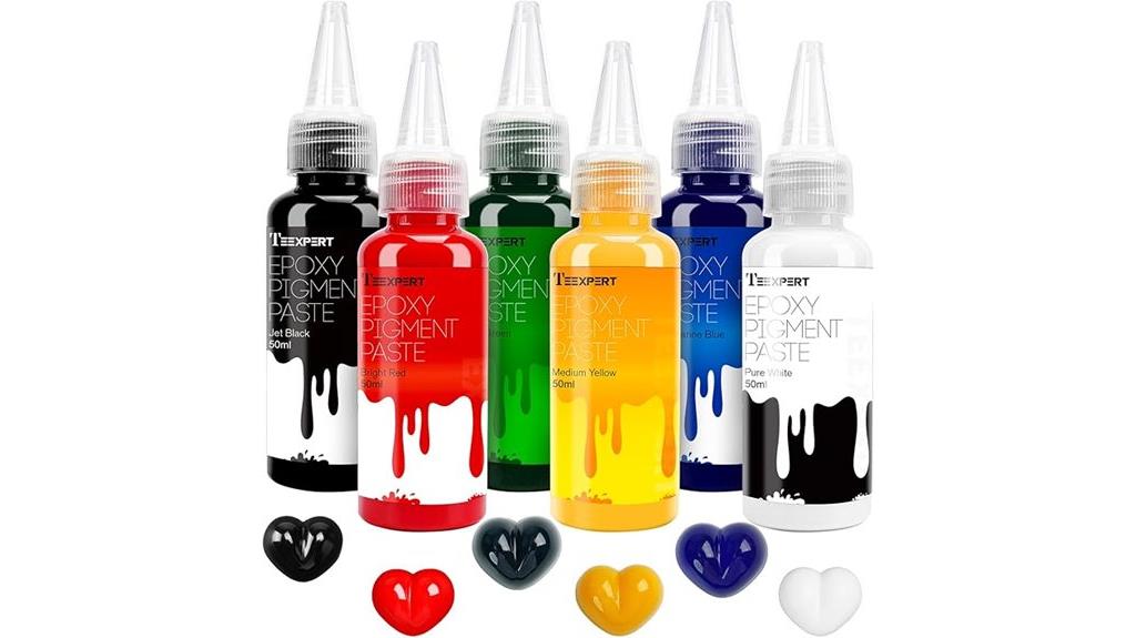 six color epoxy pigment set