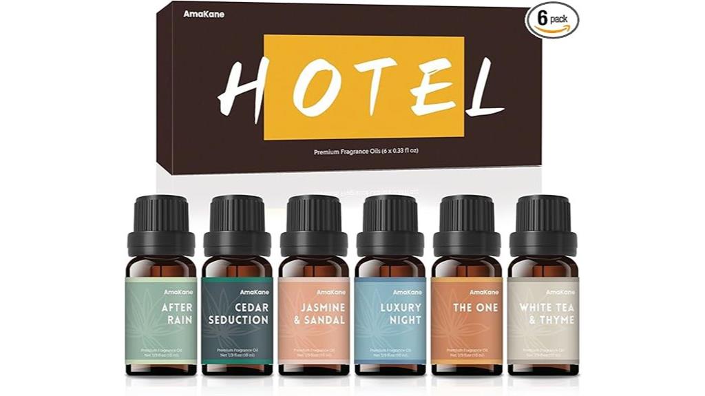 six fragrance oils set