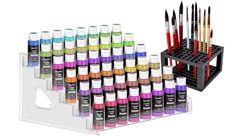 six layer paint brush holder