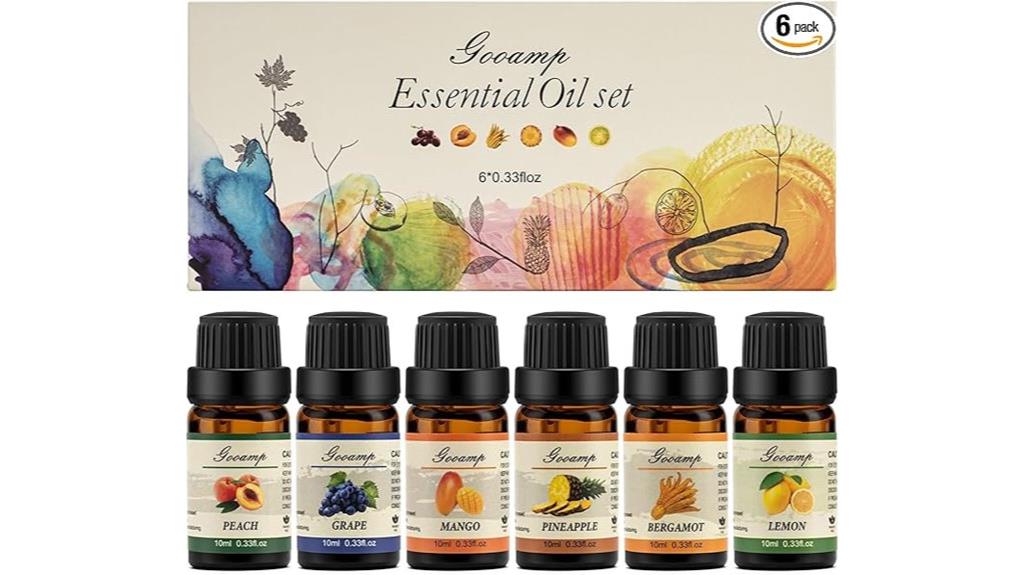 six organic aromatherapy blends
