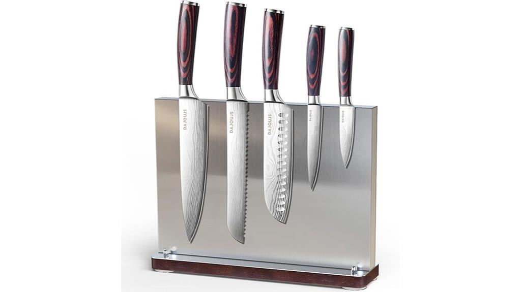 six piece knife block set