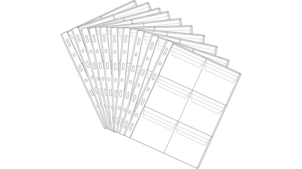 six pocket coin collection pages