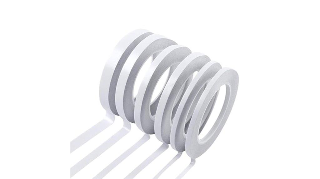six rolls double sided tape