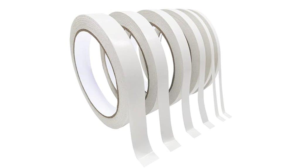 six rolls of double tape