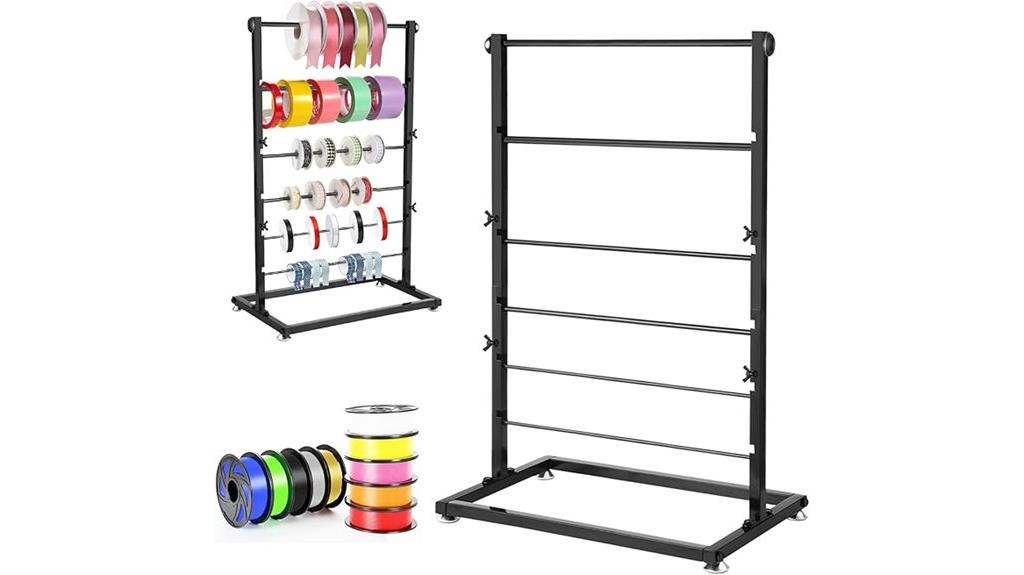 six tier metal ribbon organizer