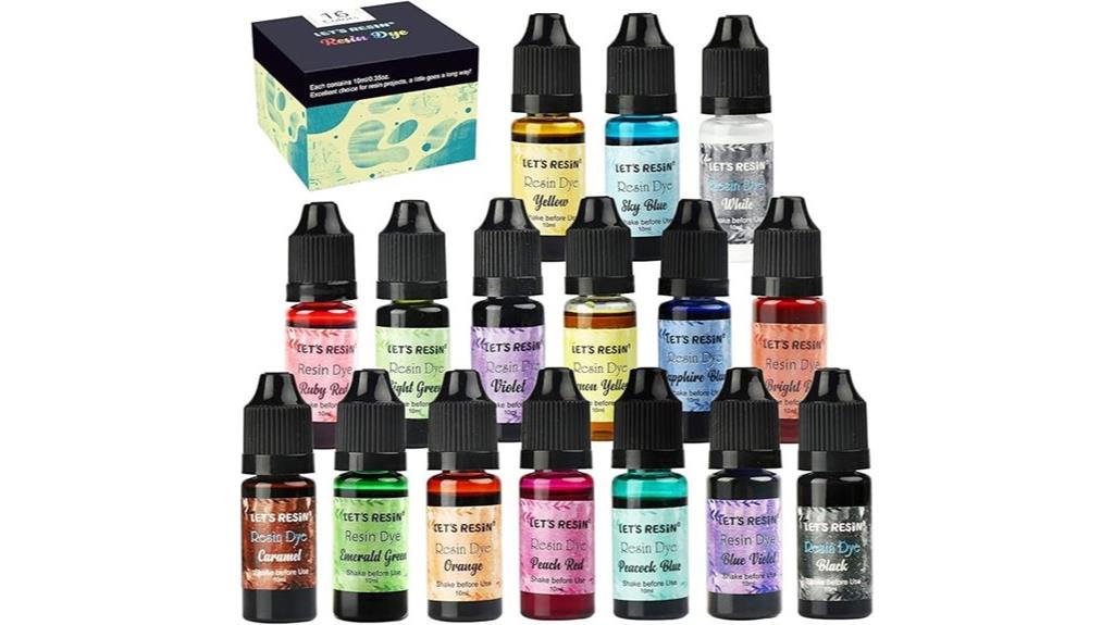 sixteen color epoxy pigment set