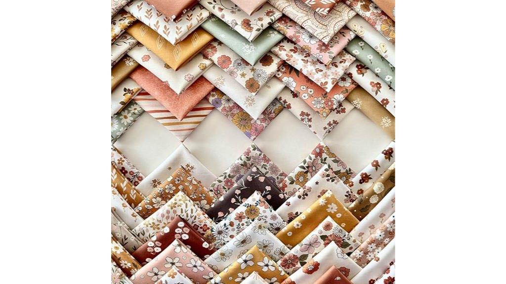 sixty precut fabric squares