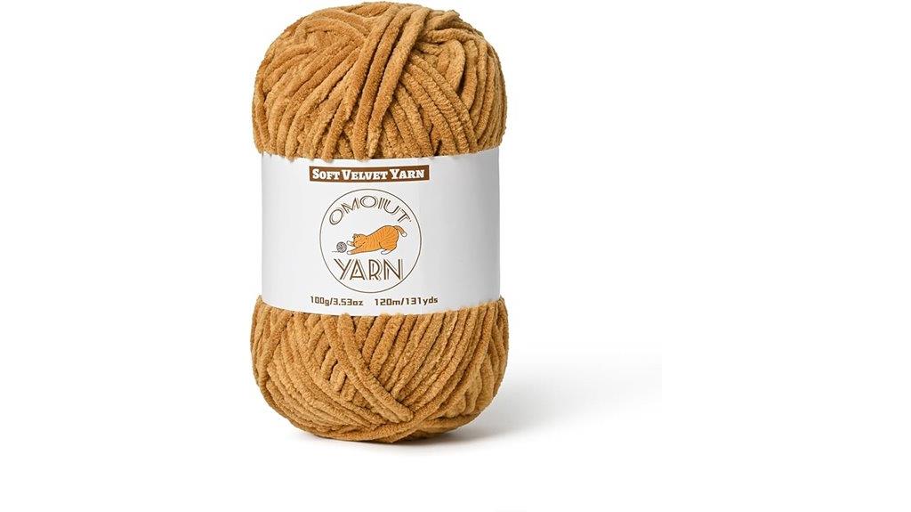 soft brown velvet yarn