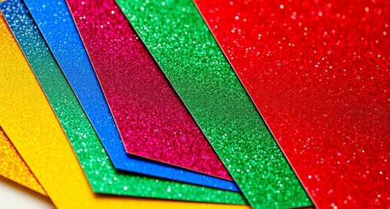 sparkling glitter cardstock sheets