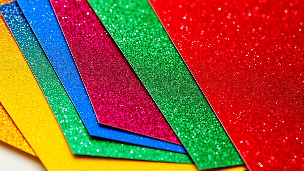 sparkling glitter cardstock sheets