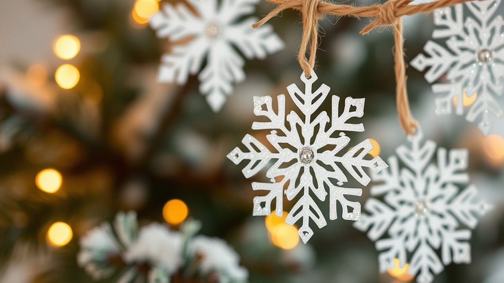sparkling winter snowflake decorations