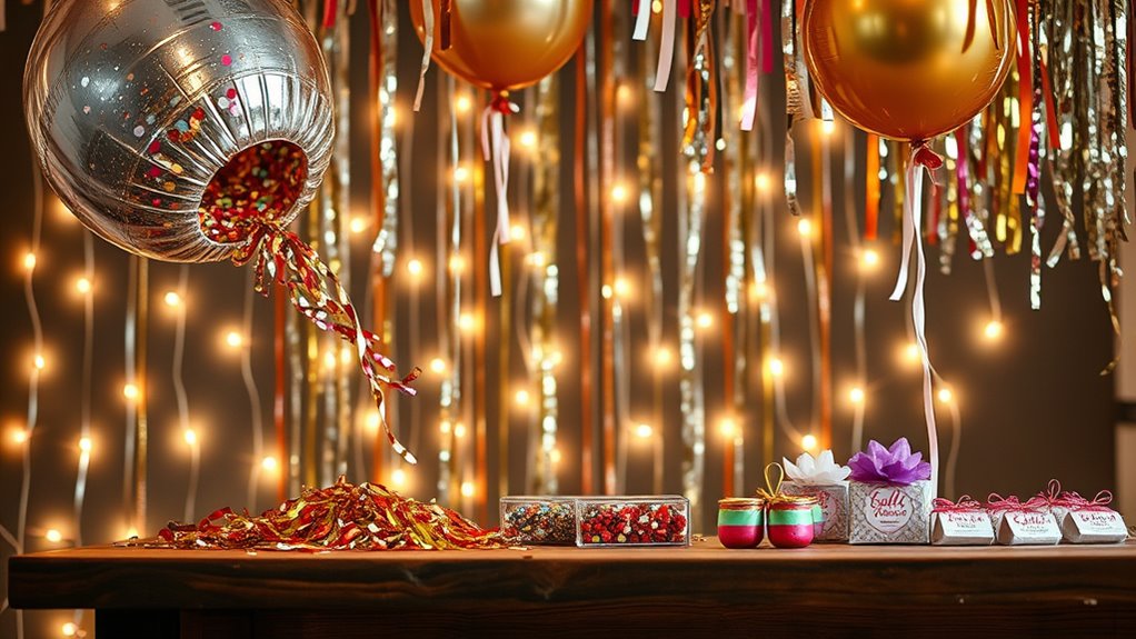 sparkly confetti balloons tips