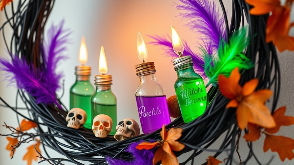 spooky halloween wreath decoration