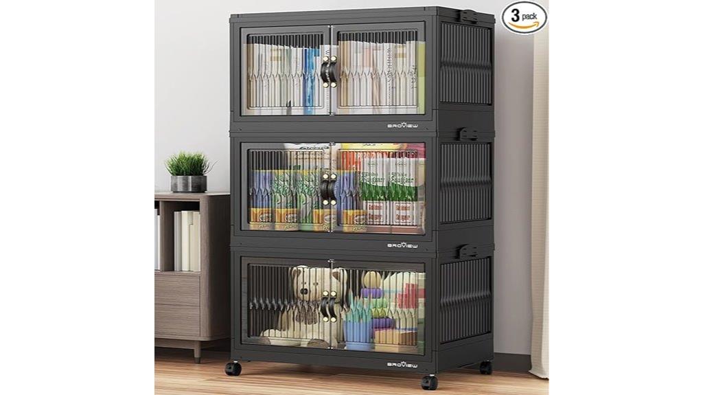 stackable storage bins with lids