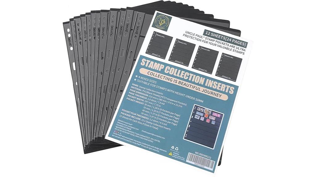 stamp album inserts