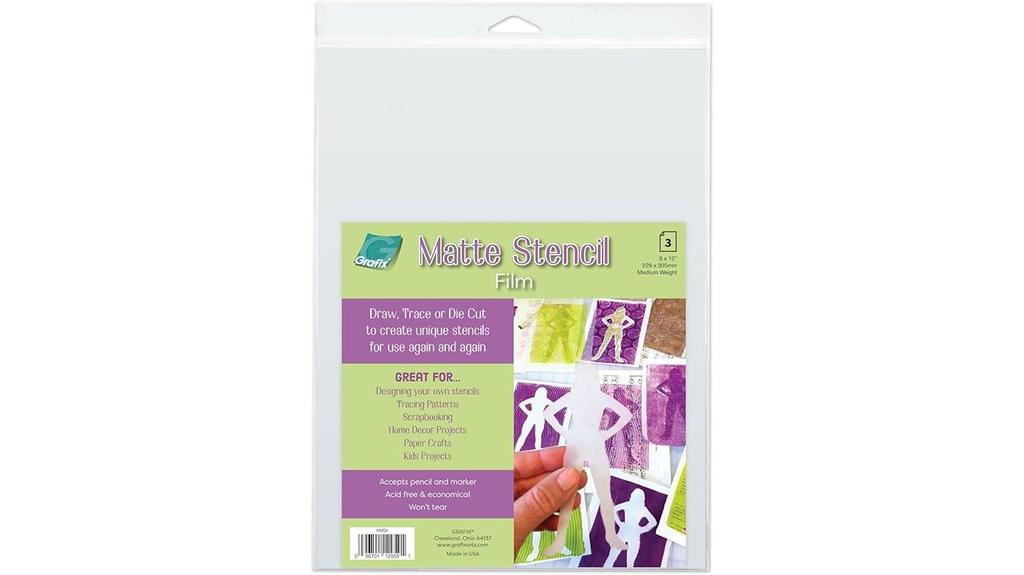 stencil film pack four
